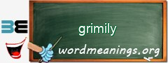 WordMeaning blackboard for grimily